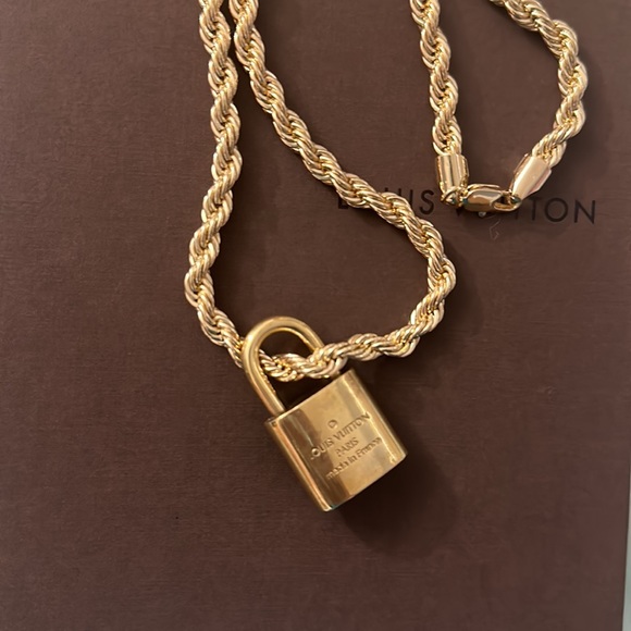 Authentic lv lock charm with gold plated chain - Picture 8 of 8